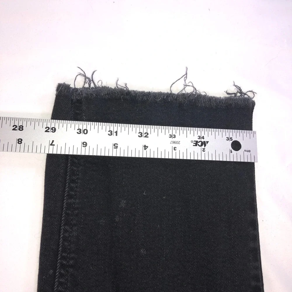 Levis 510 Skinny Fit Jeans Mens 31x24 Black Raw Hem WaterLess Denim 05510-0722